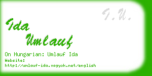 ida umlauf business card